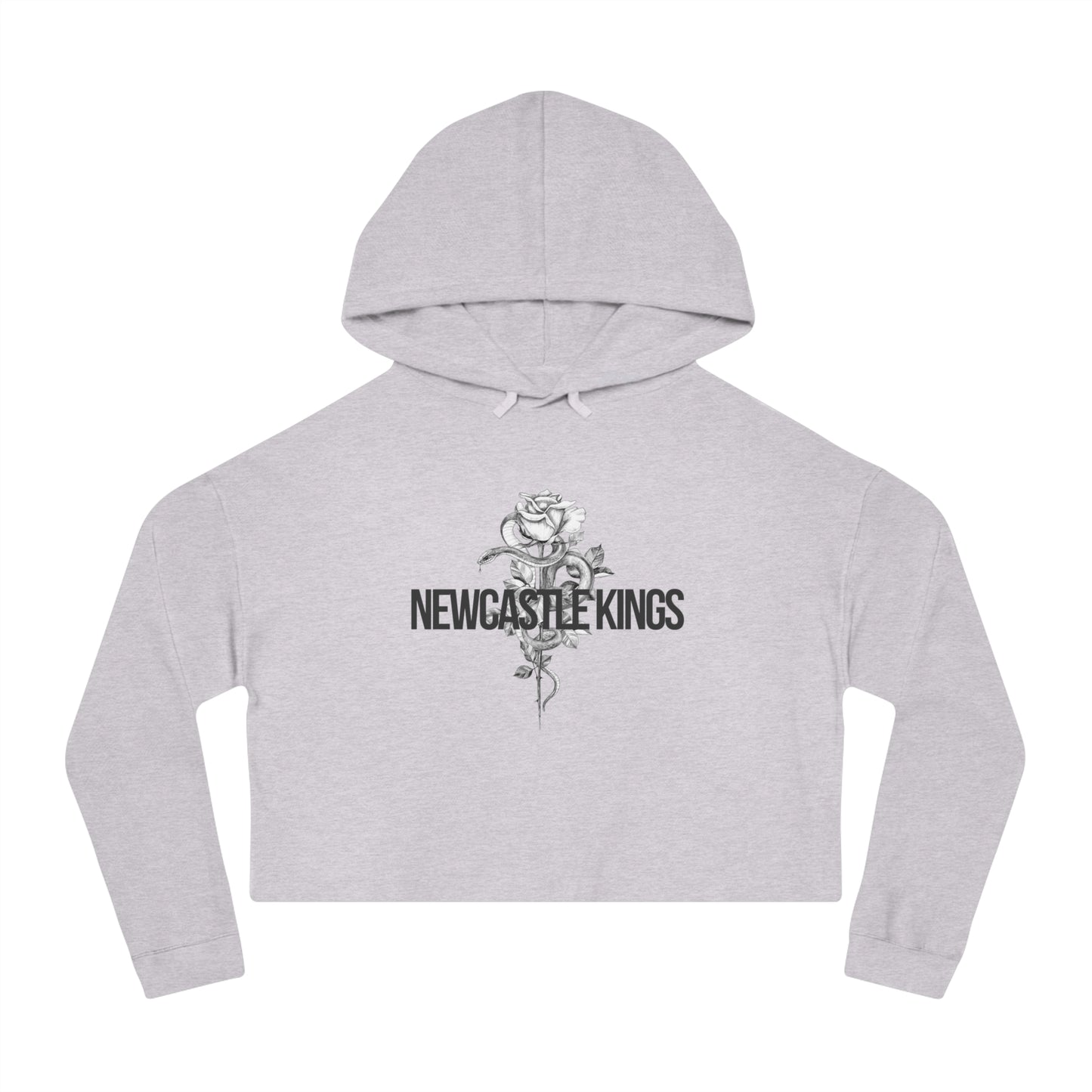 Women’s Cropped Rose & Serpent Hooded Sweatshirt