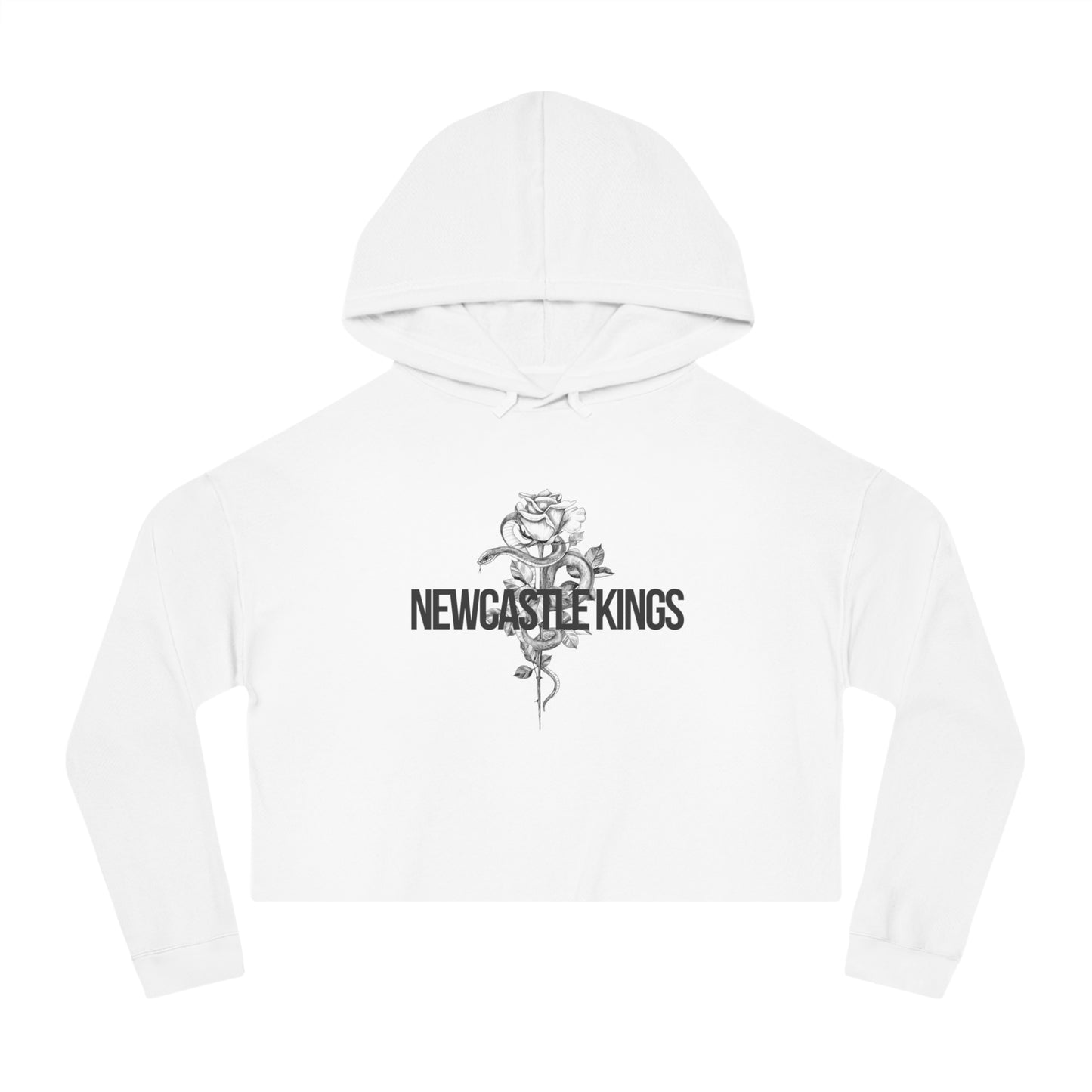 Women’s Cropped Rose & Serpent Hooded Sweatshirt