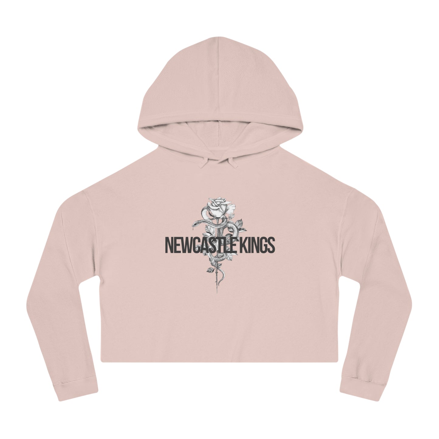 Women’s Cropped Rose & Serpent Hooded Sweatshirt